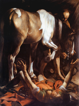 La Conversion de Saint Paul sur la route de Damas par le Caravage (1571-1610) - Domaine public.