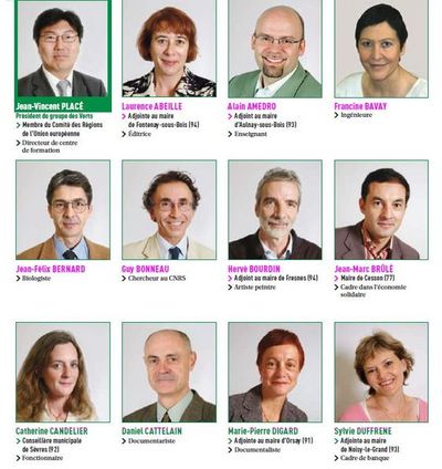 (c) CR : Des conseillers du groupe des Verts de 2004 à 2010