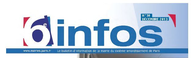 6e infos - Sixième Infos - Bulletin municipal du 6e arrondissement - Capture d'écran (c) Mairie du 6e arrondissement.