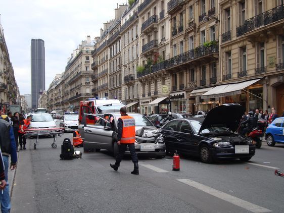 Les secours arrivet très vite sur les lieux de l'accident