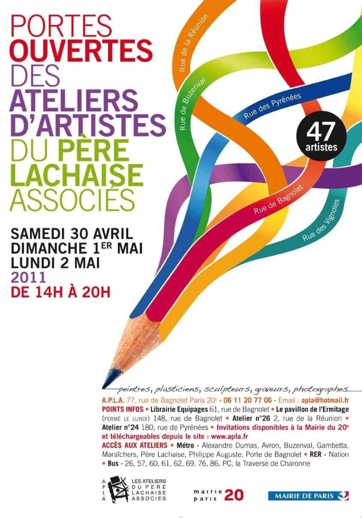 Du 30 avril au 2 mai 2011 les artistes des ateliers du Père Lachaise ouvrent leurs portes