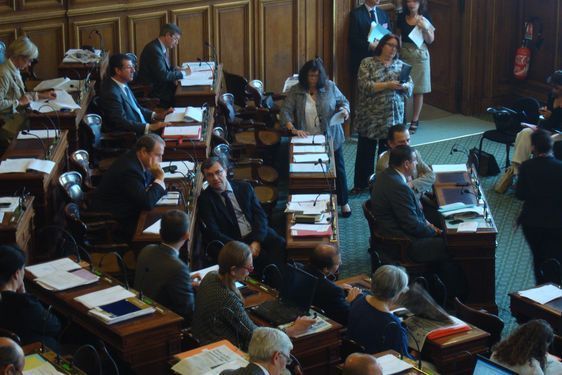 Pierre Charon et Jean-Pierre Lecoq, à la crête de la liste dissidente en 3e position et mandataire de Pierre Charon - Photo : VD.