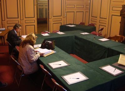 Salle du conseil du 8e arrondissement . Photo : VD.