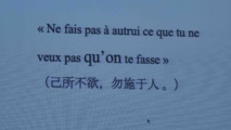 Cliquer sur la photo pour l'agrandir - le mot de la fin du Pr Xiaoxia WANG, dernière intervention chinoise au colloque © photo VD/RGIP