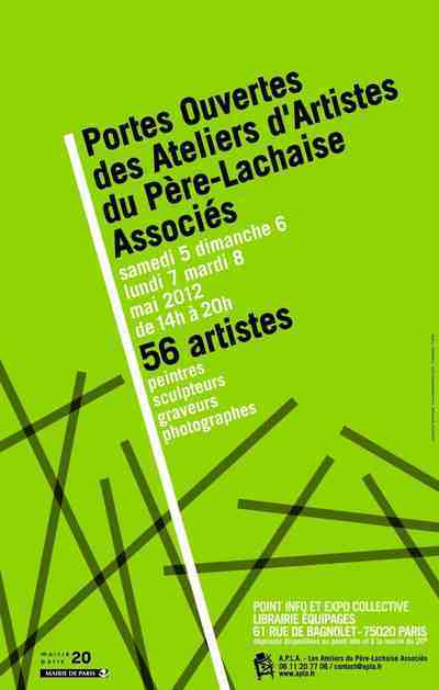 Du 5 au 8 mai 2012 : Portes ouvertes des Ateliers du Père Lachaise.