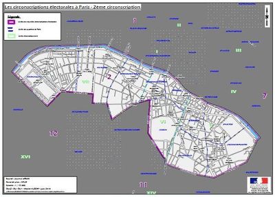 La 2e circonscription de Paris (c) Ministère de l'intérieur.