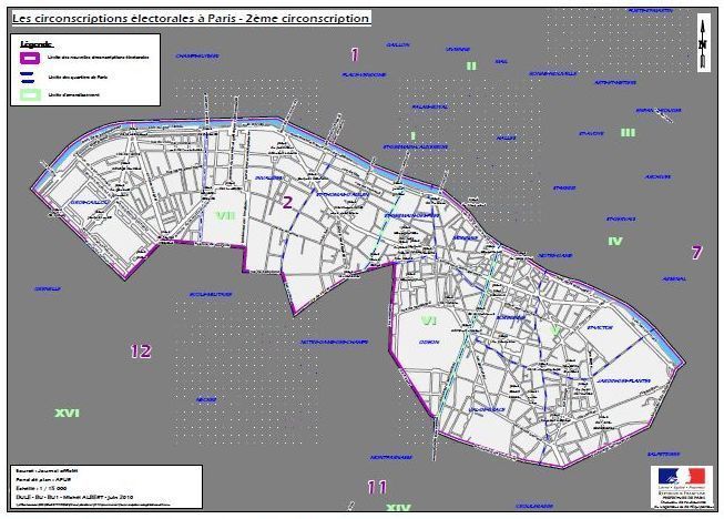 La 2e circonscription de Paris (c) Ministère de l'intérieur.