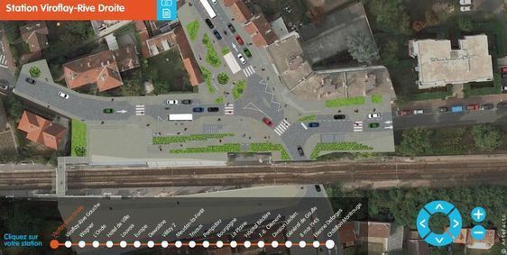 Promenade virtuelle du futur tramway entre Châtillon (92 Hauts de Seine) et Viroflay (78 Yvelines) (c) Artefacto. Promenade virtuelle du futur tramway entre Châtillon (92 Hauts de Seine) et Viroflay (78 Yvelines) (c) Artefacto.
