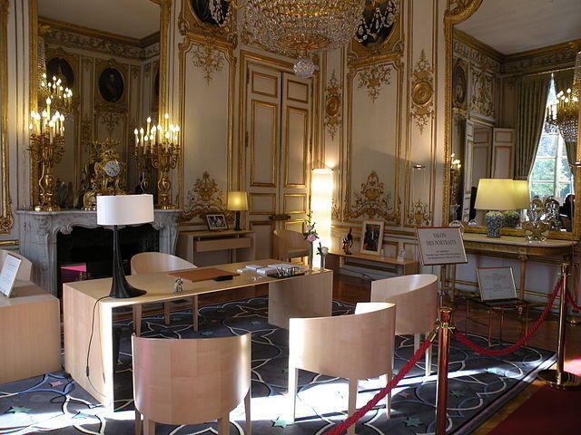 Le Salon des portraits au Palais de l'Elysée © Photo Chatsam sous licence creative commons.