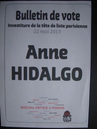 Les résultats du vote d'investiture d'Anne Hidalgo dans le XIIIe arrondissement