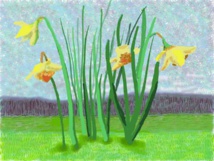 David Hockney, No.118, 16th March 2020, iPad painting © David Hockney David Hockney, No.118, 16th March 2020, iPad painting © David Hockney