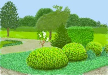 David Hockney, No. 259, 24th April 2020, iPad painting © David Hockney