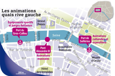 Aménagement des voies sur berges dans le VIIe arrondissement - Crédit : Mairie de Paris.