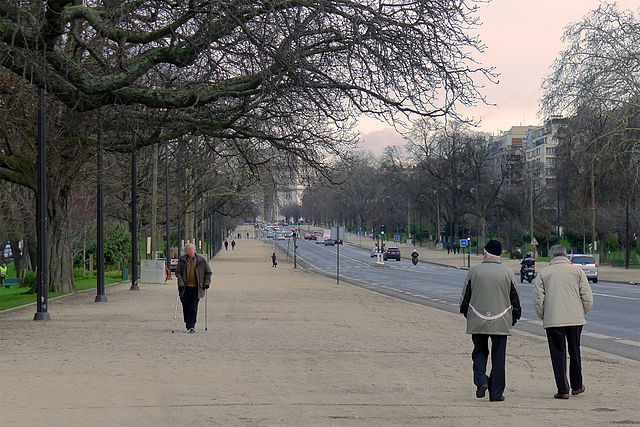 Avenue Foch, vue en direction de l'Etoile, Paris XVI - Crédit photo sous licence Creative Commons : Mbzt.