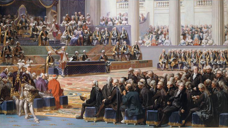 Ouverture des Etats Généraux à Versailles le 5 mai 1789 - Tableau d'Auguste Couder, 1839, Musée de l'Histoire de France (Versailles) Catalogue Joconde.