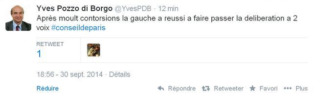 Yves Pozzo di Borgo, sénateur et conseiller de Paris du 7e arrondissement - Groupe UDI - Modem © Twitter.com