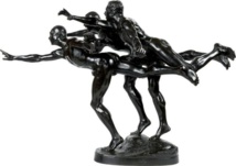 Lot 137 Alfred BOUCHER 1850-1934 Au but Épreuve en bronze à patine noire Fonte - Edition ancienne vers 1930 signée A.Boucher et cachet fondeur Siot Paris - H. 44, Long 71, P. 36 cm. Estimation 10.000 - 15.000 € © Etude Tessier et Sarrou. Lot 137 Alfred BOUCHER 1850-1934 Au but Épreuve en bronze à patine noire Fonte - Edition ancienne vers 1930 signée A.Boucher et cachet fondeur Siot Paris - H. 44, Long 71, P. 36 cm. Estimation 10.000 - 15.000 € © Etude Tessier et Sarrou.