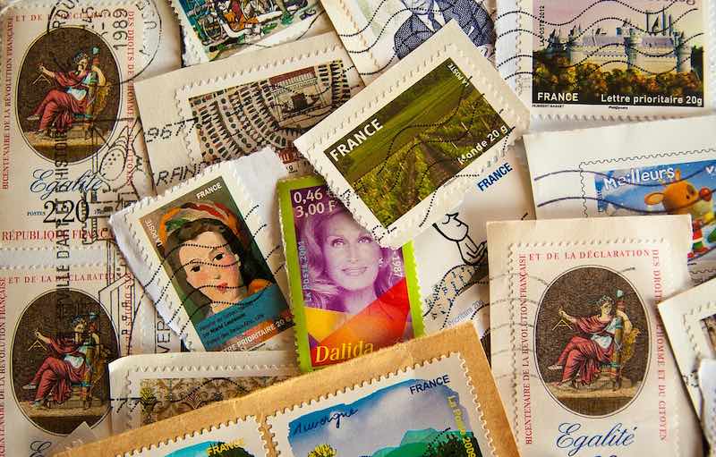 Timbres français dans les années 1980 © Jacqueline Macou