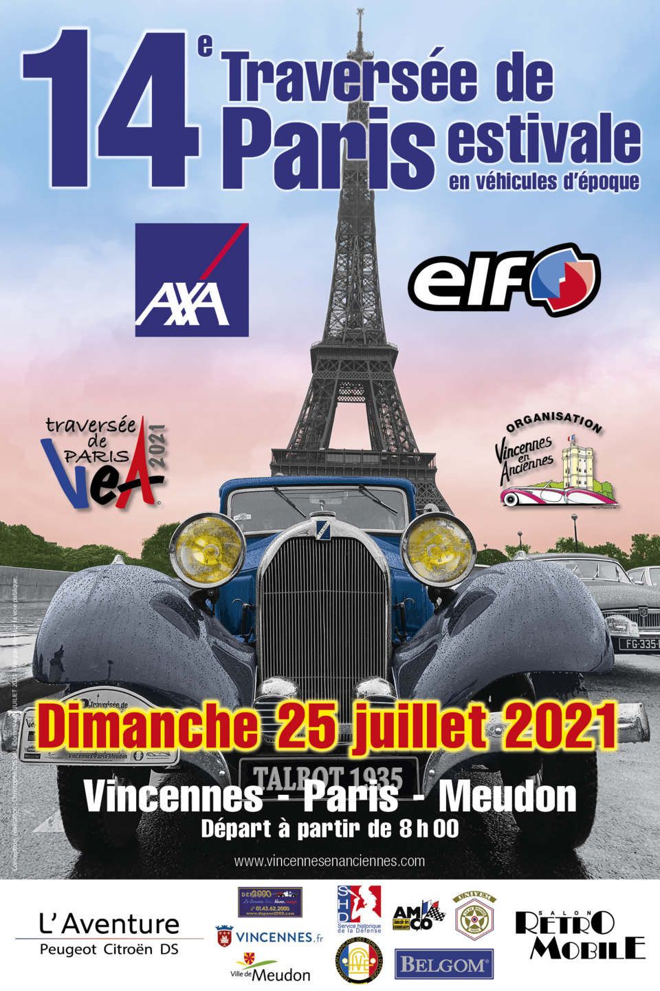 14e Traversée en véhicules d'époque à Paris