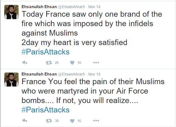 Les partisans de Daesh ne se cachent plus © capture d'écran Twitter.
